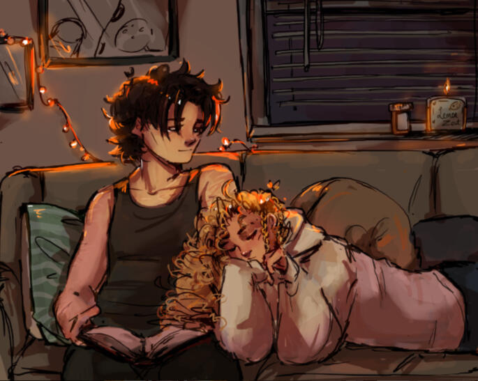 "Relaxing" OCs Blake x Aria